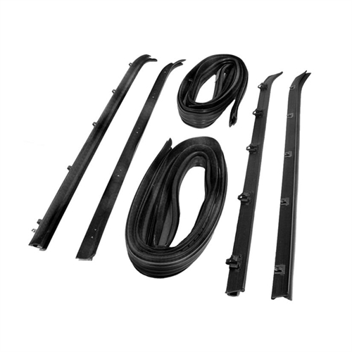 Window Channel and Sweeper Kit. for Front Doors. 6-Piece Kit. WINDOW CH SW KIT 73-80 CHEVROLET-TRUCK